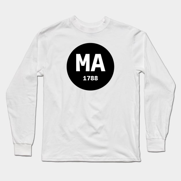 Massachusetts | MA 1788 Long Sleeve T-Shirt by KodeLiMe